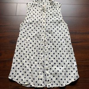 J. Crew button down sleeveless shirt